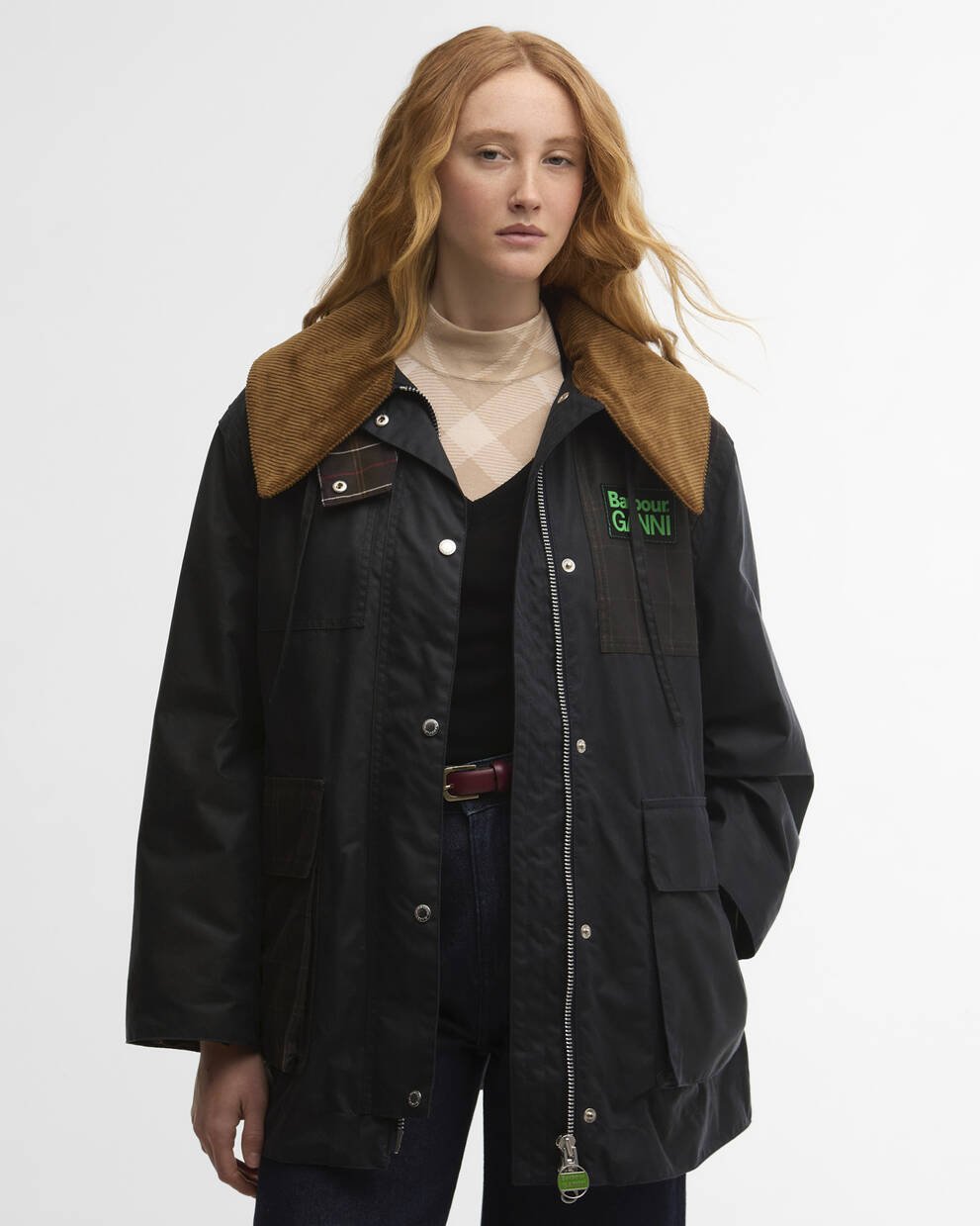 Barbour x GANNI Waxed Duffle Coat