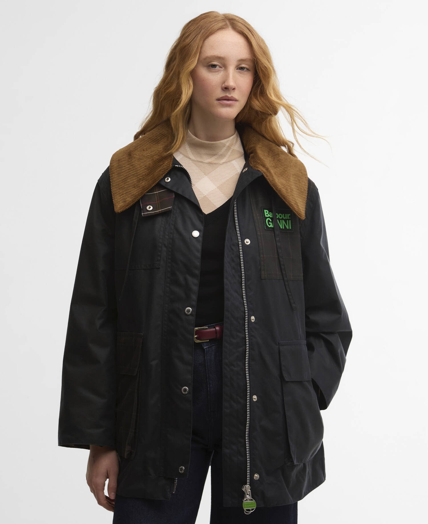 Barbour x GANNI Waxed Duffle Coat image number 0