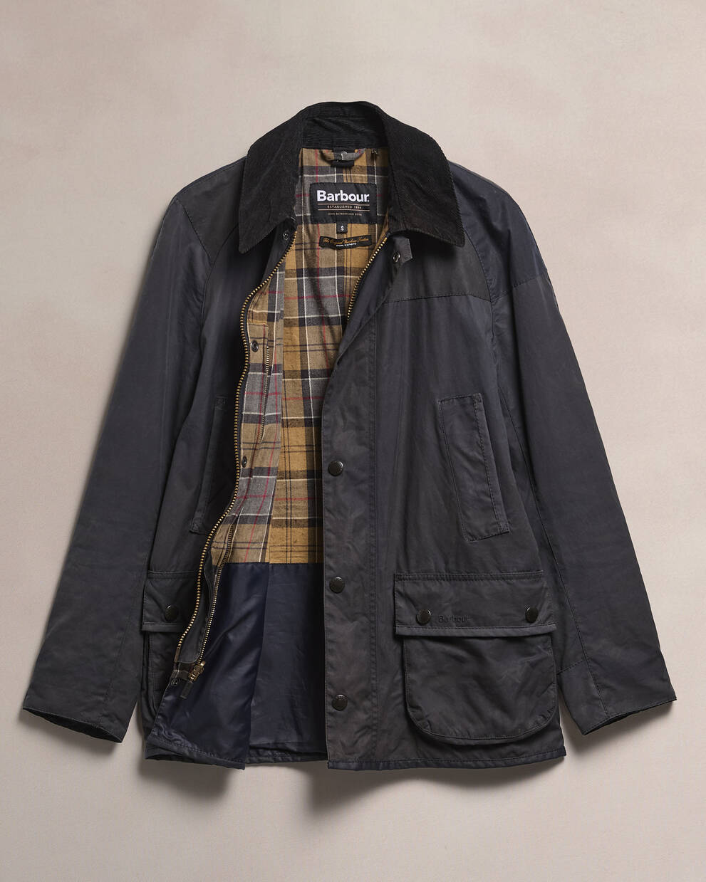 Barbour Re-Loved Men's Ashby Waxed Jacket - Size S