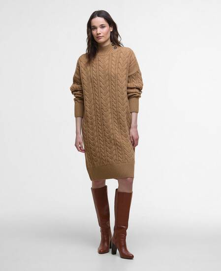 Mini-abito in maglia Belford Military Brown