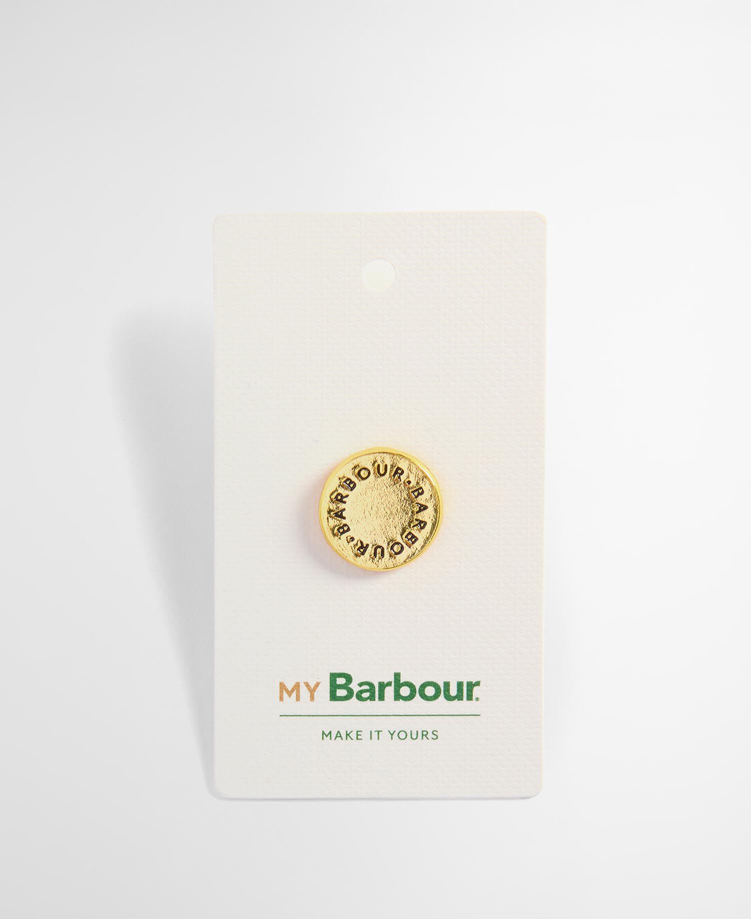 Barbour Gold Button Pin Badge Gold