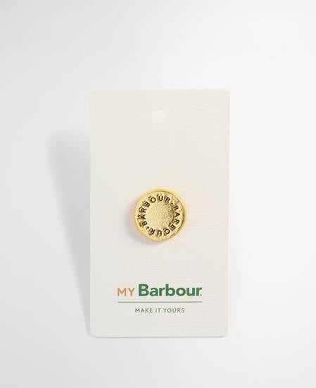 Barbour Gold Button Pin Badge Gold