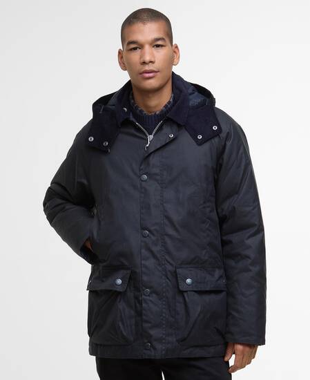 Modern Beaufort Waxed Jacket Navy/Midnight Oak