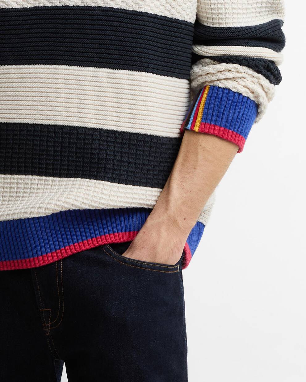 Paul Smith Loves Barbour Southwold Striped Crew Neck Jumper