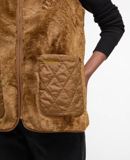 Gilet Karin in ecopelliccia Brown Fur