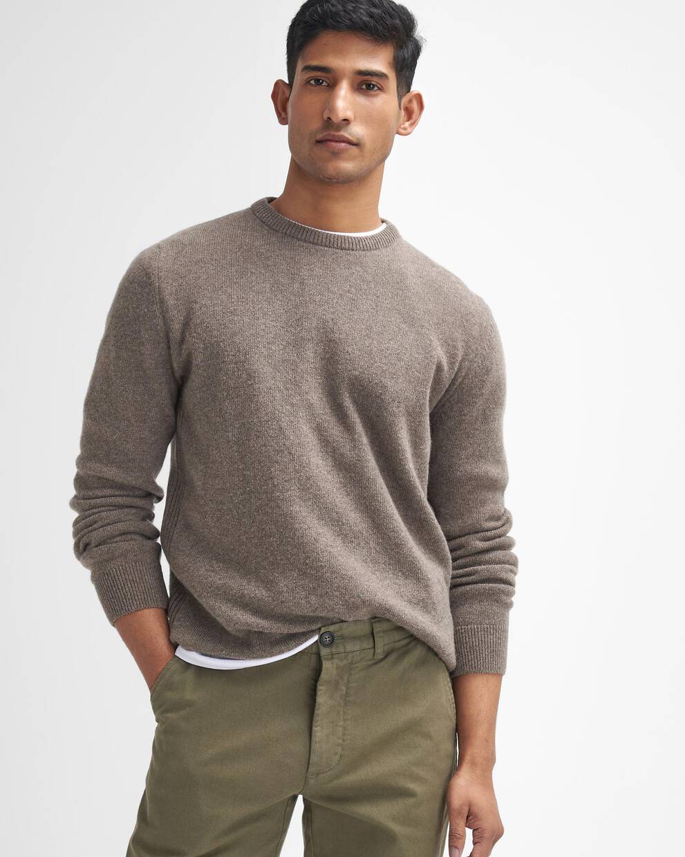 Washed Stretch Tailored Trousers