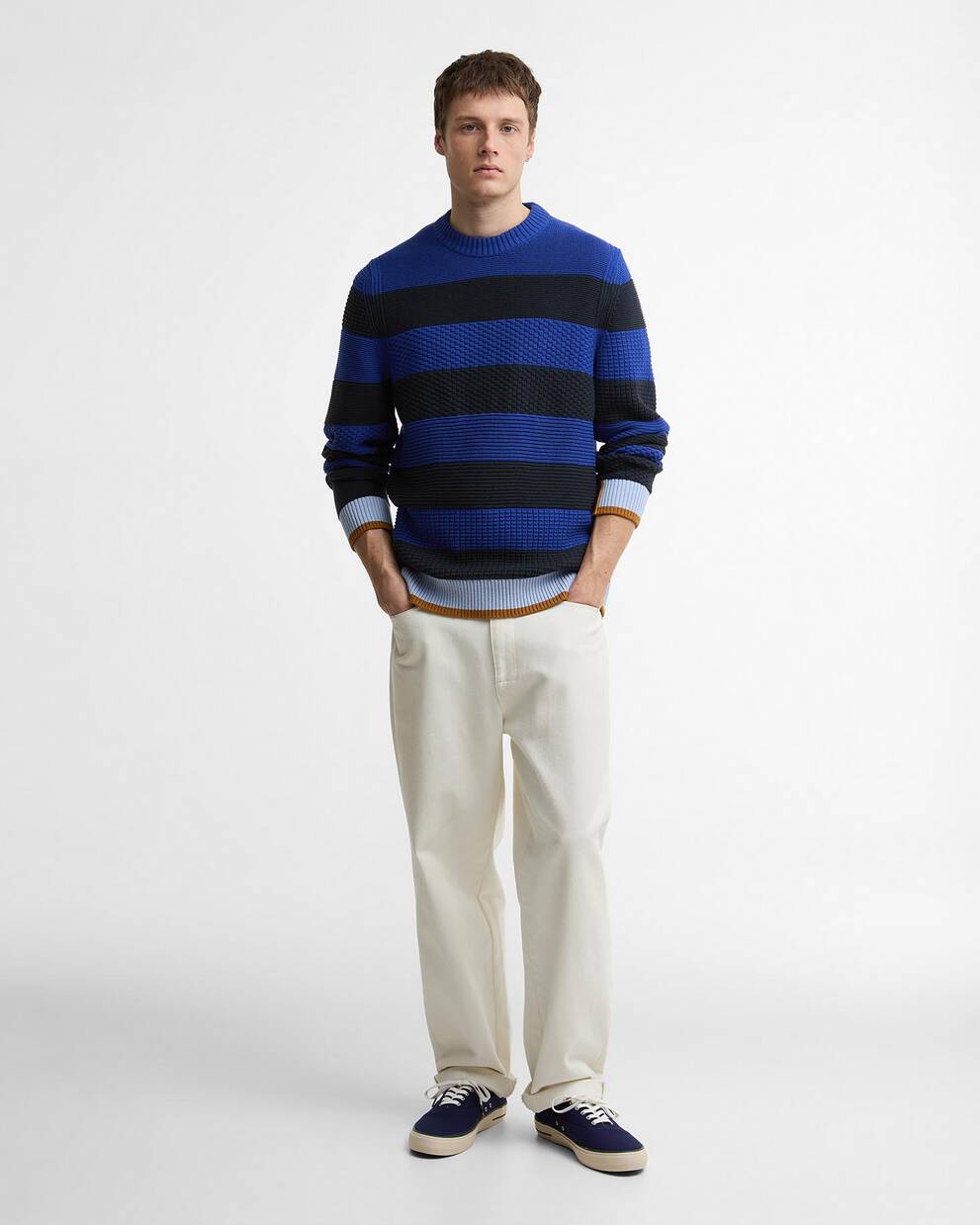 Paul Smith Loves Barbour Southwold Striped Crew Neck Jumper