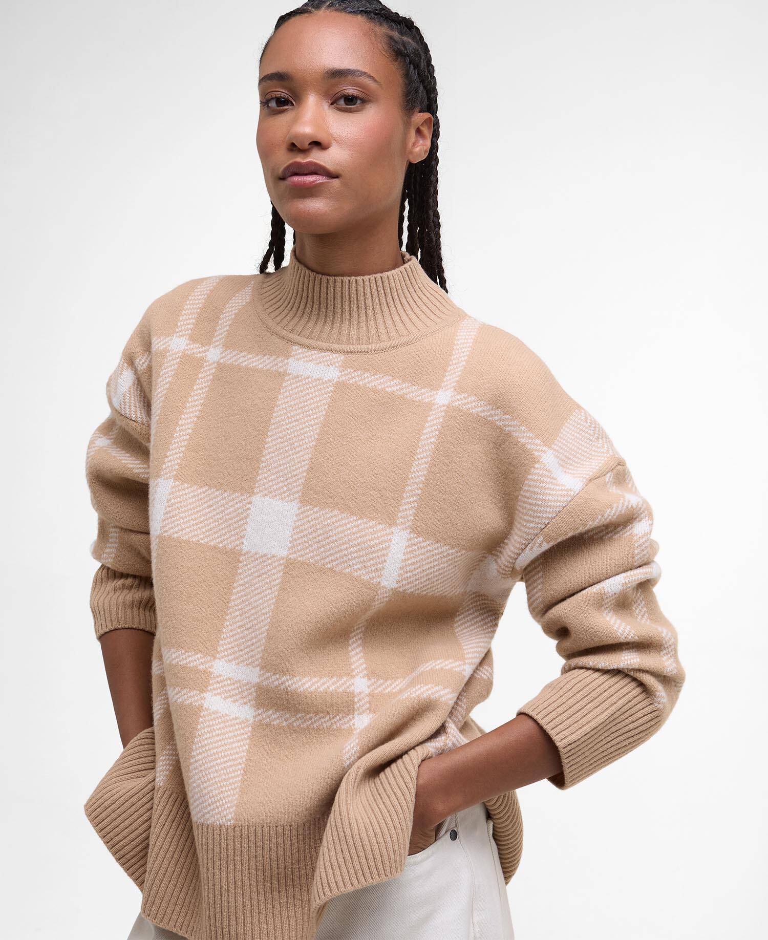 Harriet Tartan High-Neck Jumper image number 3