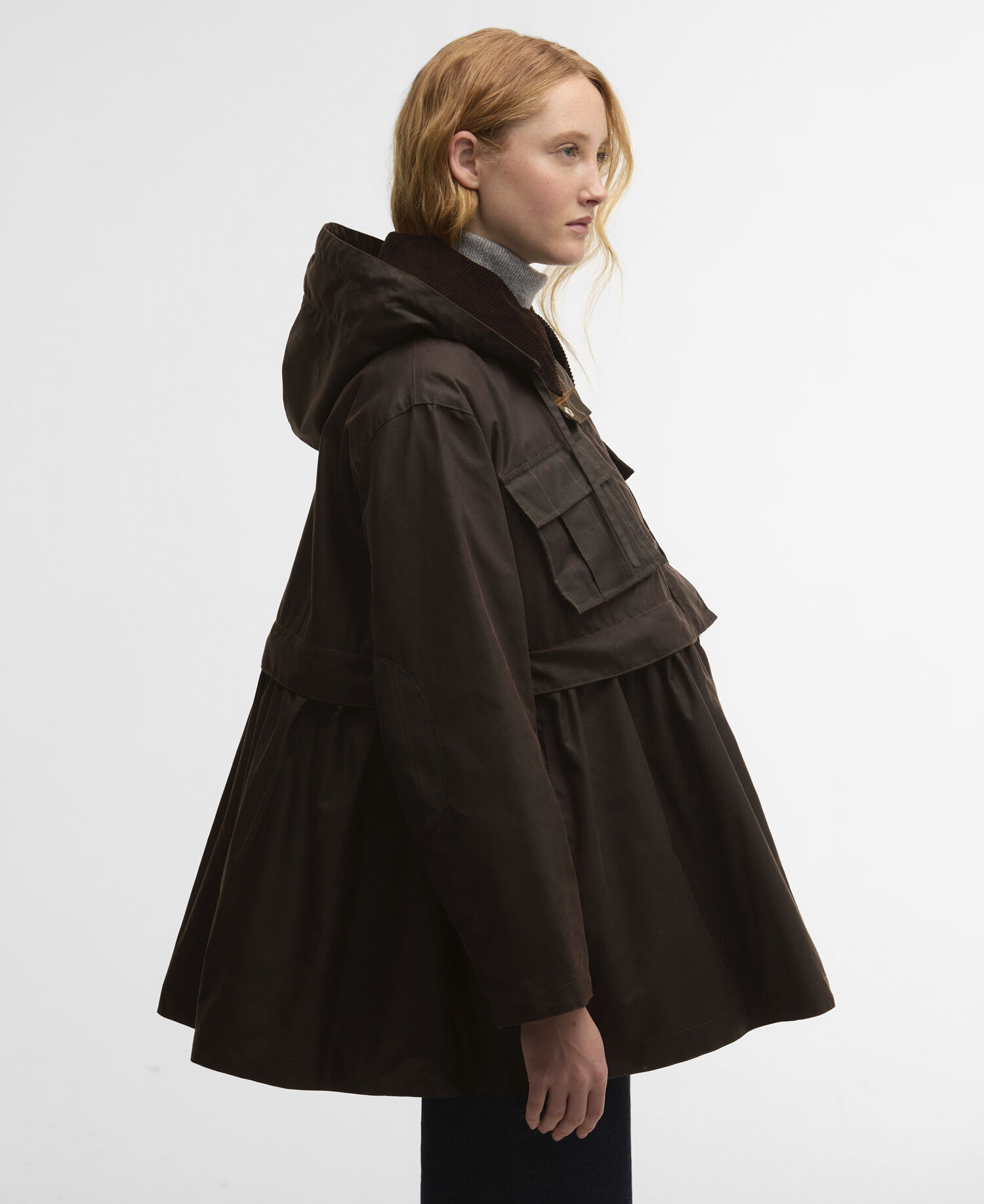 Barbour x GANNI Peplum Waxed Jacket Rustic/Classic Tartan