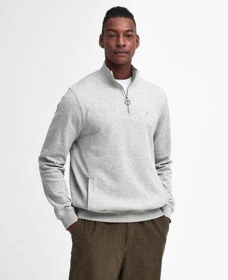 Beckhill Quarter-Zip Sweatshirt Grey Marl