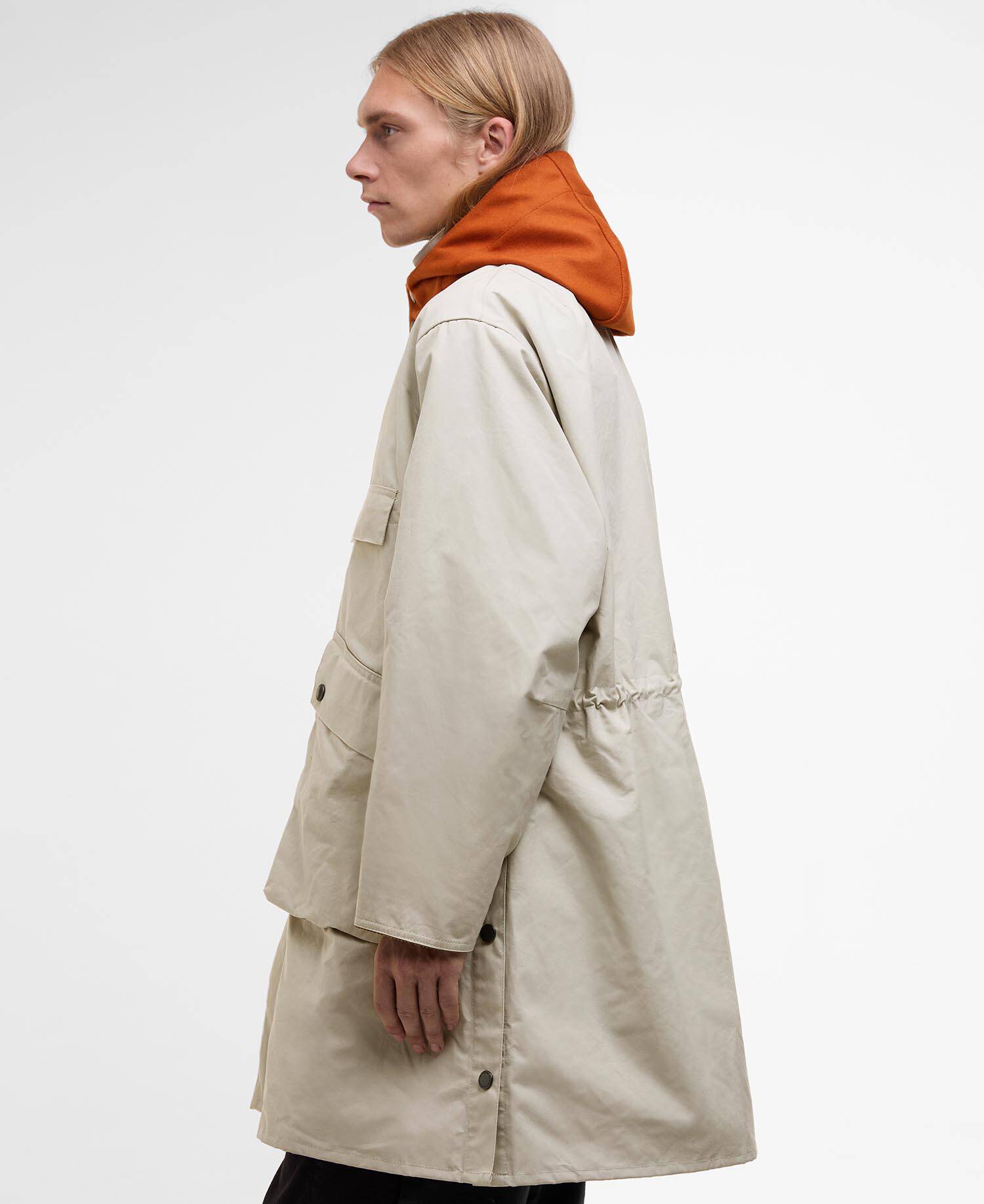 Barbour x Kaptain Sunshine Oversized Bedale Casual Field Coat Clay image number 6