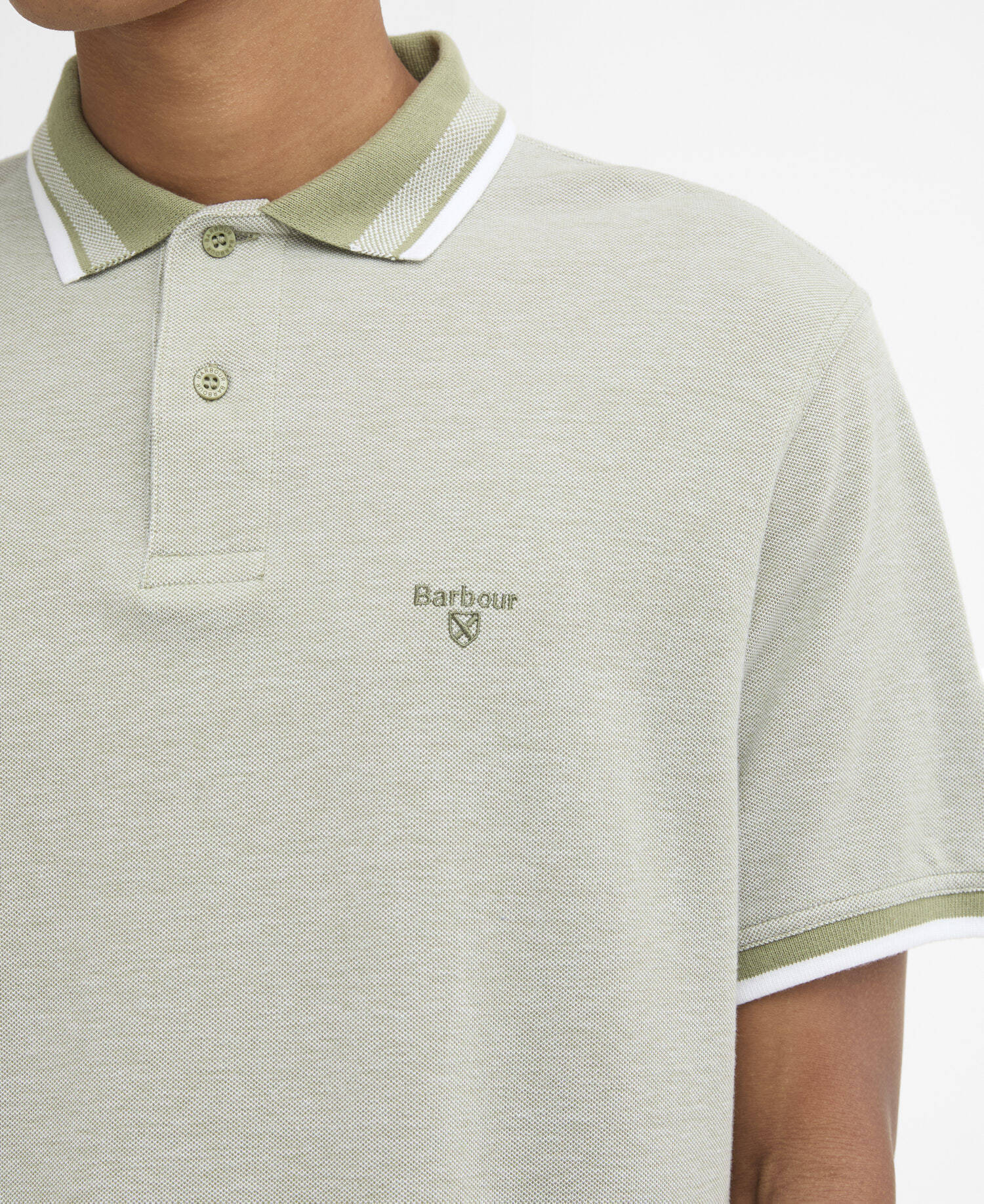 Castleford Tailored Polo Shirt Laurel Green image number 3