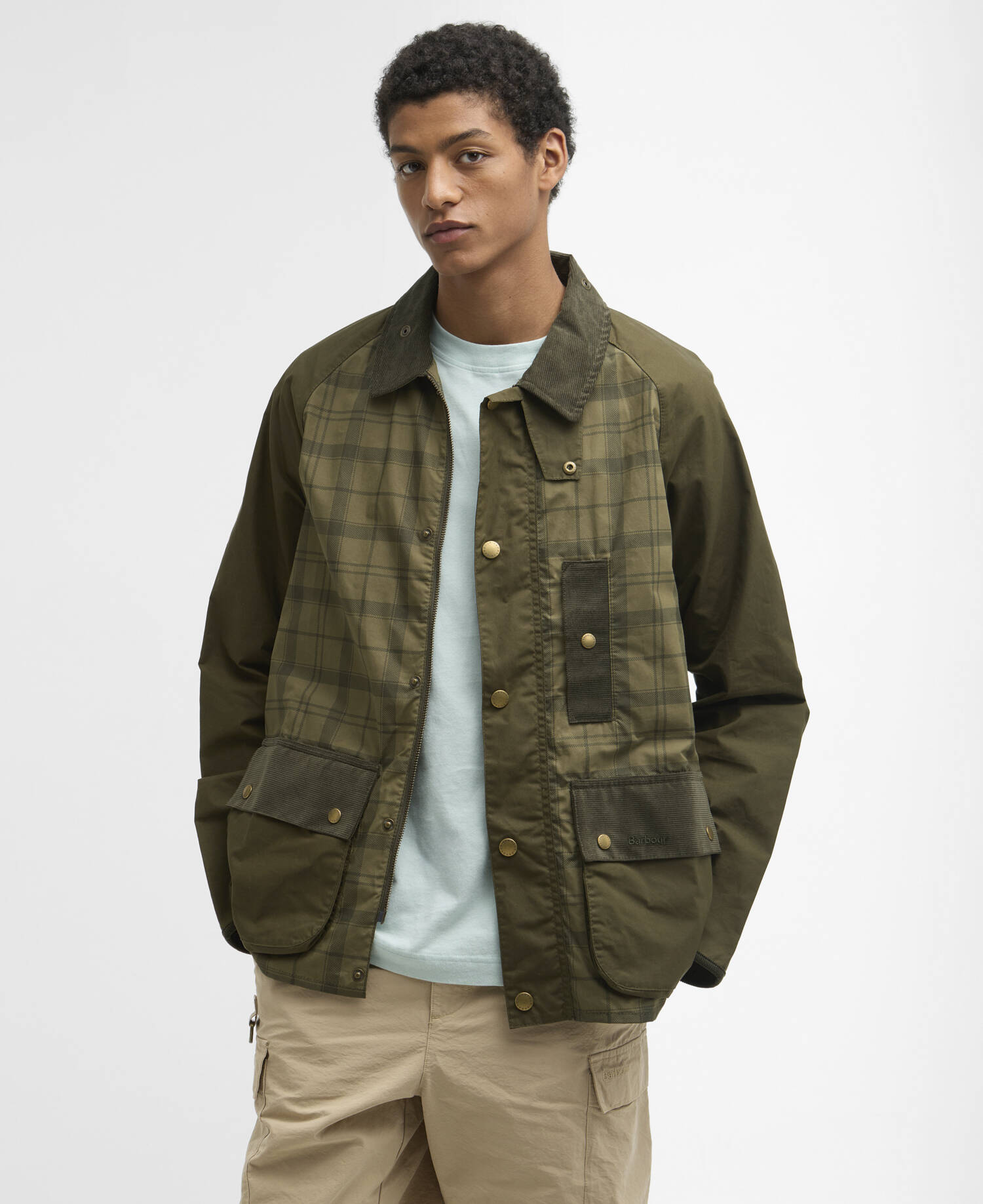 Festival Modified Bedale Casual Jacket Dusky Green Tartan image number 0