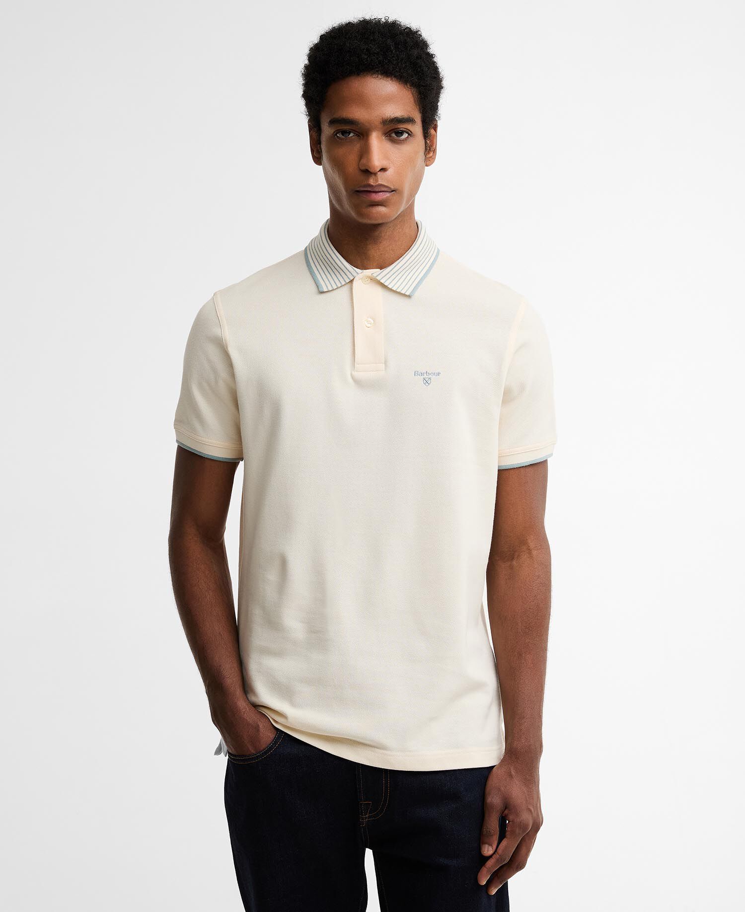 Denwick Short-Sleeved Polo Shirt Whisper White