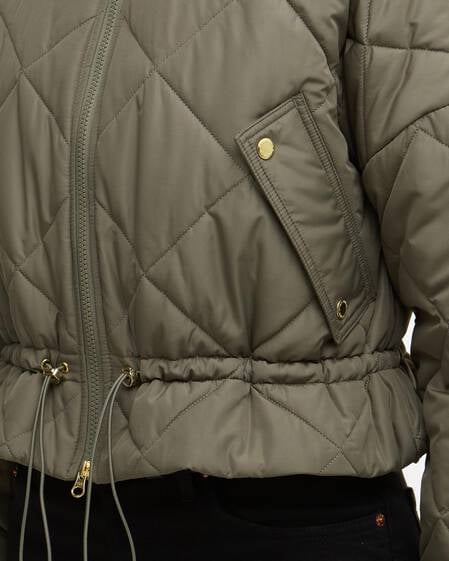 Pagan Quilted Jacket Dusky Khaki