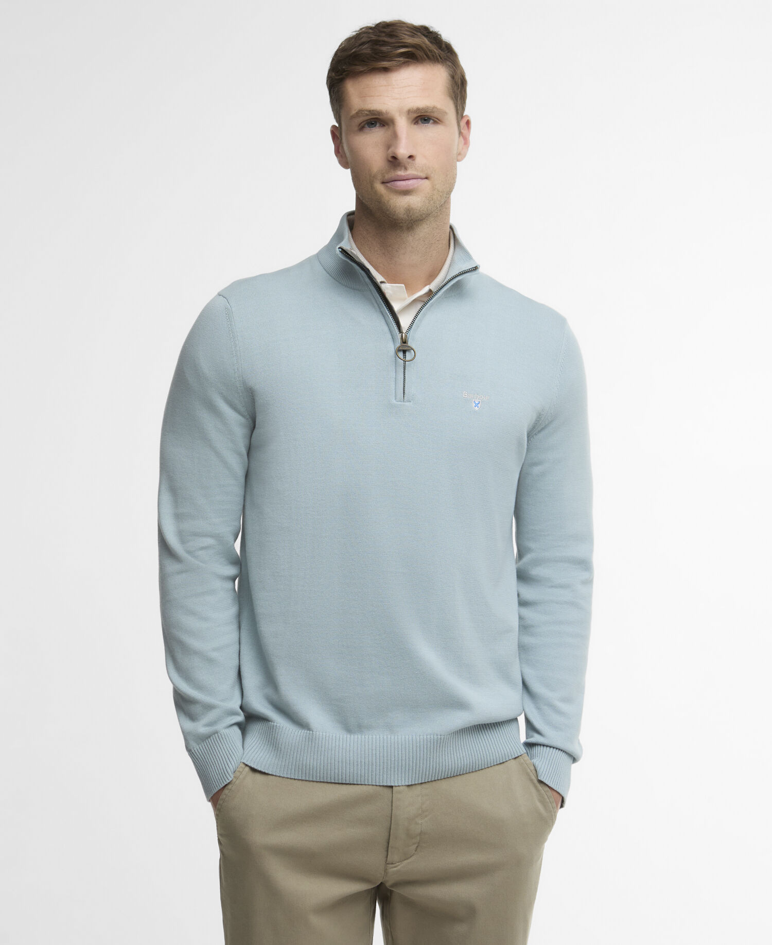 Lingwood Compact Quarter-Zip Jumper Slate