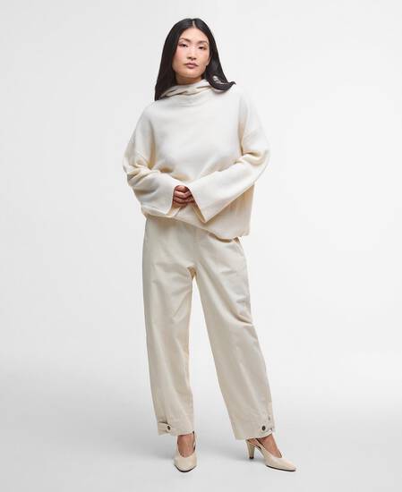 Evette Oversized Knitted Hoodie Birch