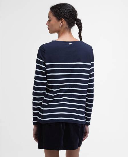 Bradley Striped Long-Sleeved T-Shirt Navy Stripe