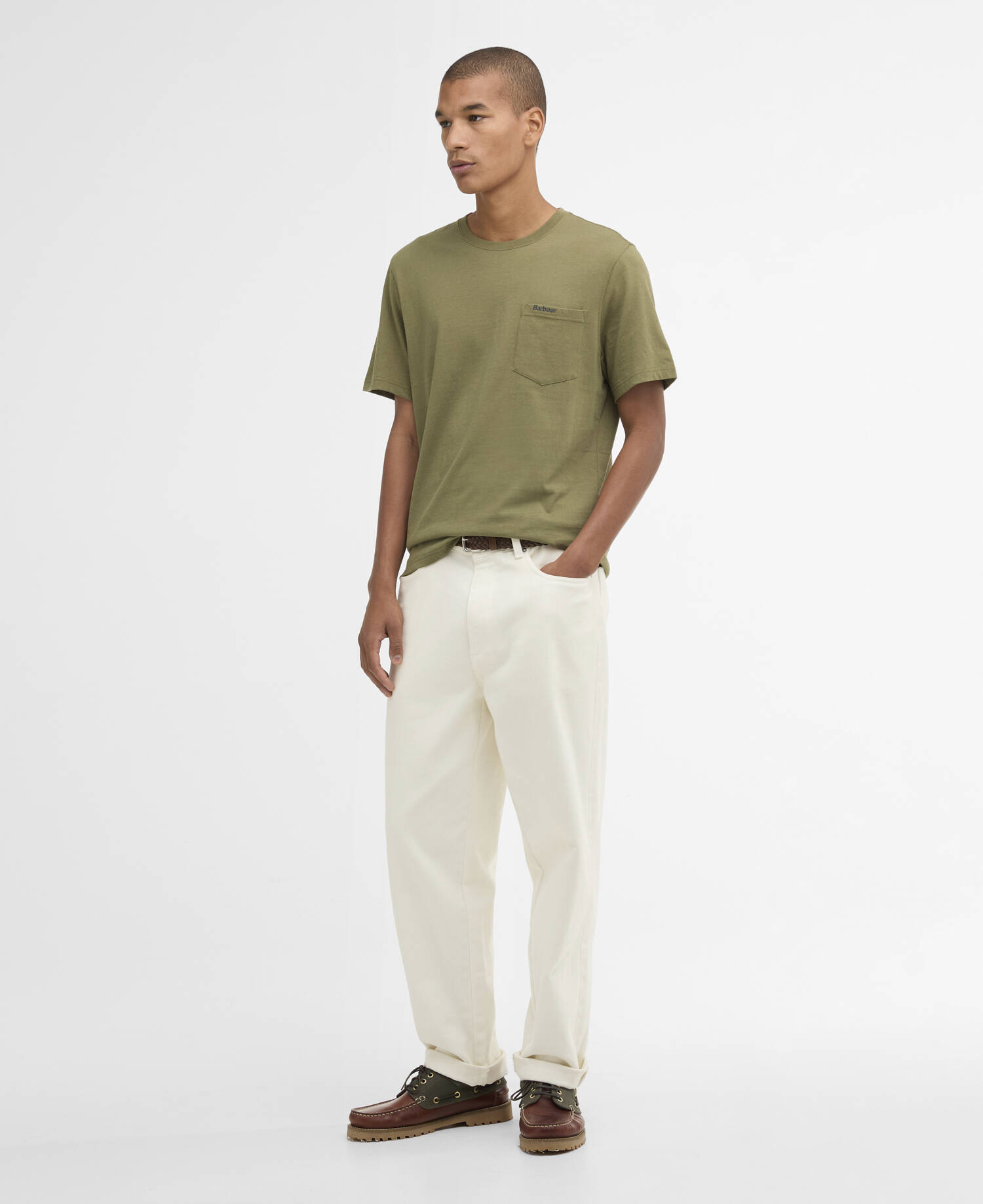 T-Shirt Langdon Pocket Grey Olive image number 1