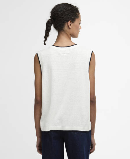 Maia Knitted Vest Cloud/Navy