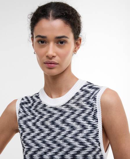 Olivia Knitted Midi Dress Cloud/Navy