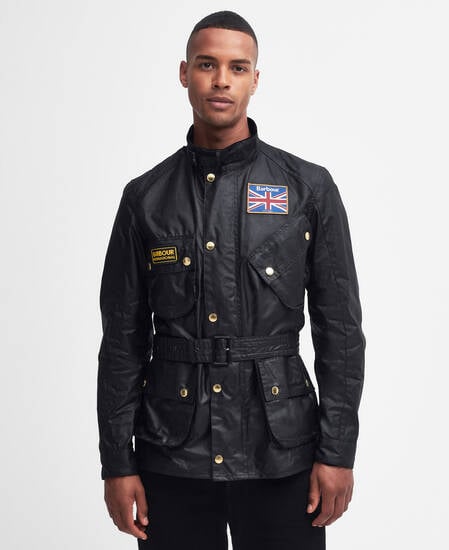 Union Jack International Waxed Jacket Classic Black