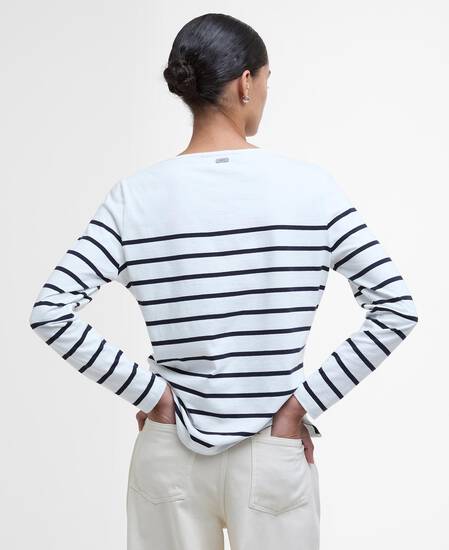 Bradley Striped Long-Sleeved T-Shirt Cloud Stripe