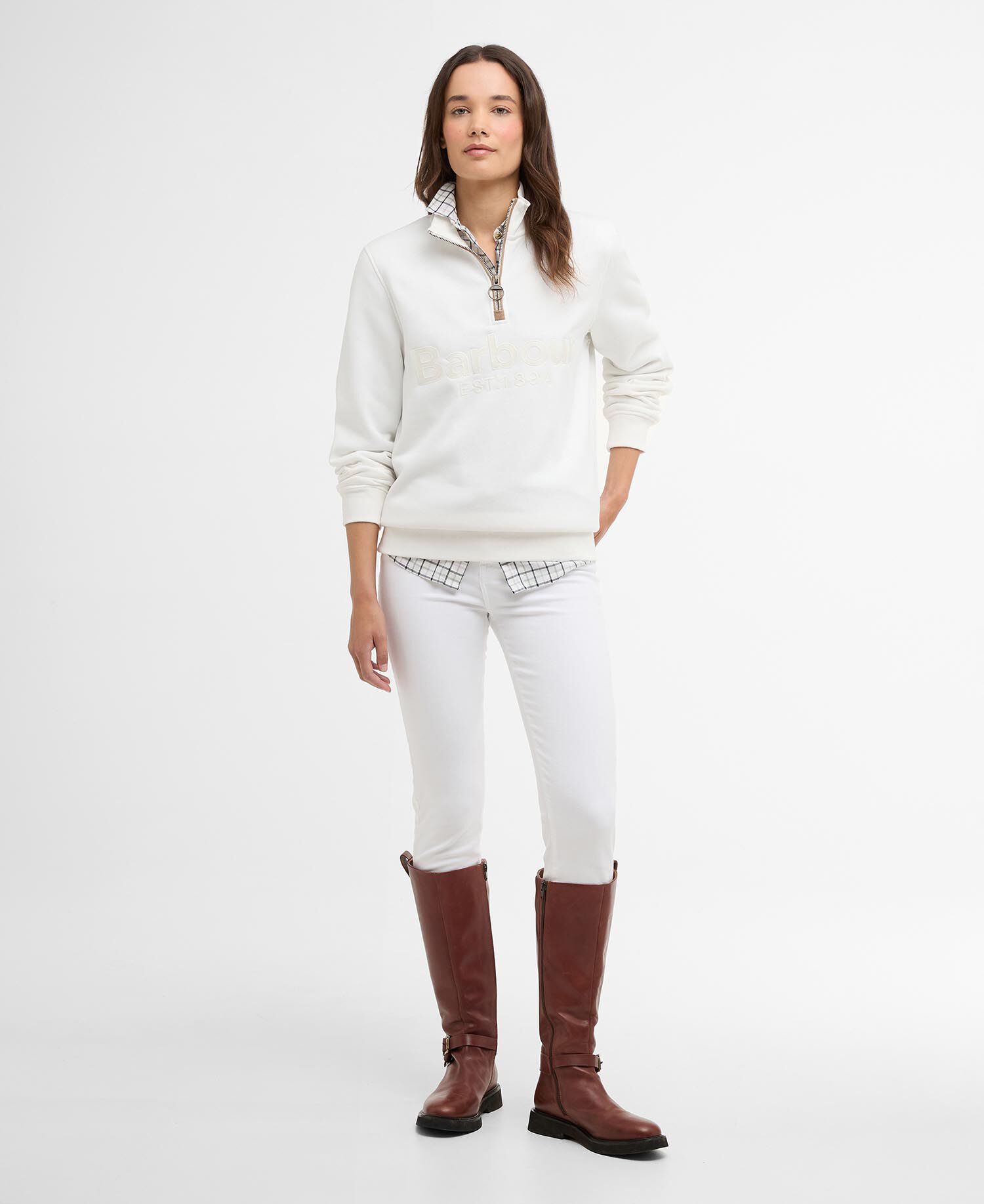 Cynthia Quarter-Zip Jumper Cloud