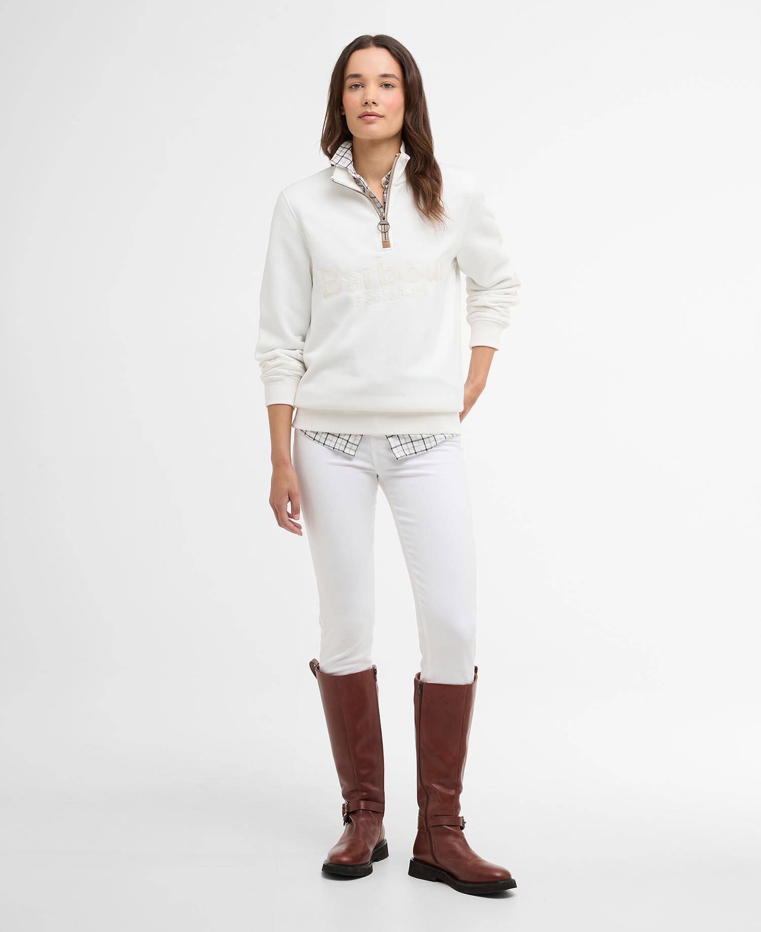 Cynthia Quarter-Zip Jumper Cloud image number 1