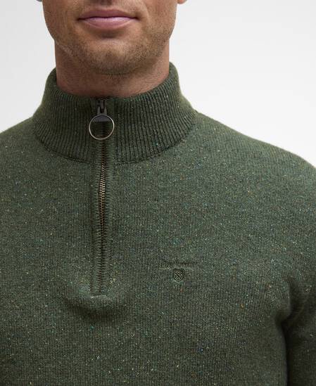 Essential Tisbury Half-Zip Jumper Forest