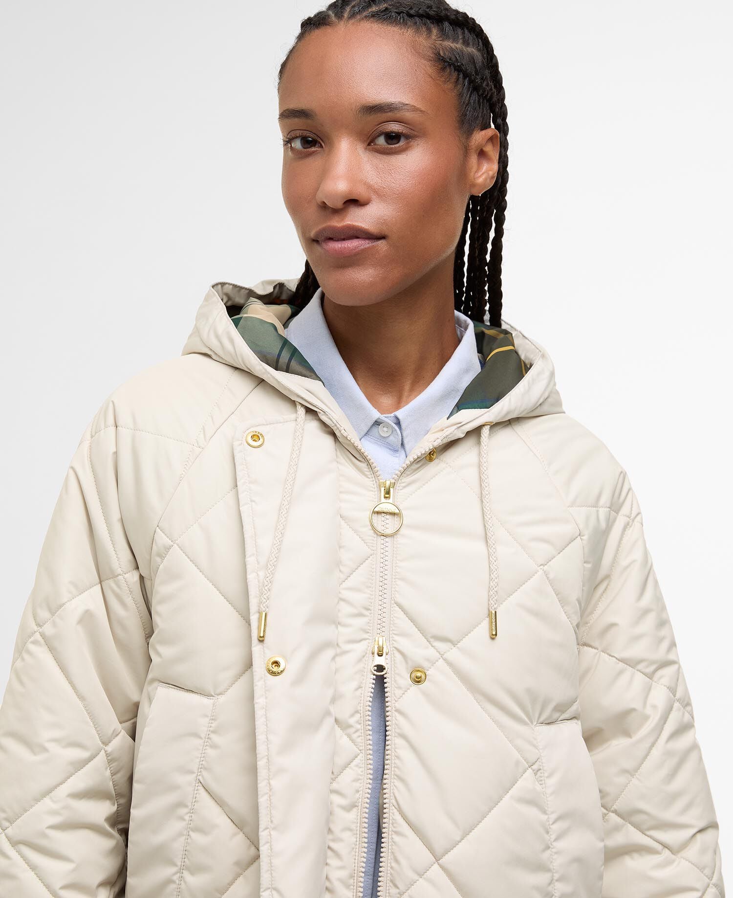 Braidley Quilted Jacket Oatmeal/Ancient Tartan