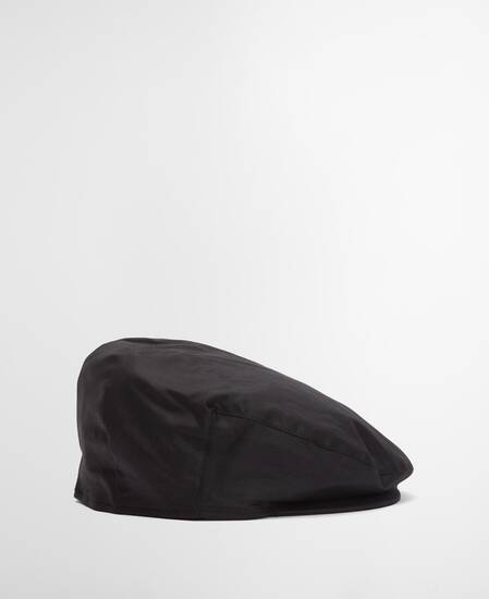 Cheviot Waxed Flat Cap Black/Classic