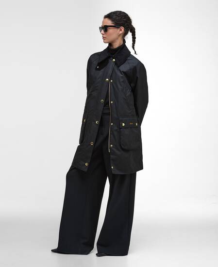 Giacca cerata lunga Beadnell Black/Classic Giacca cerata lunga Beadnell Black/Classic