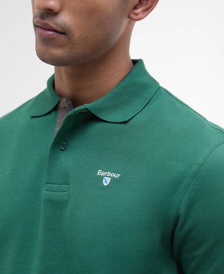 Tartan Pique Polo Shirt Racing Green