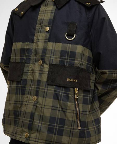 Jacke Elaine Showerproof Olive Check/Black
