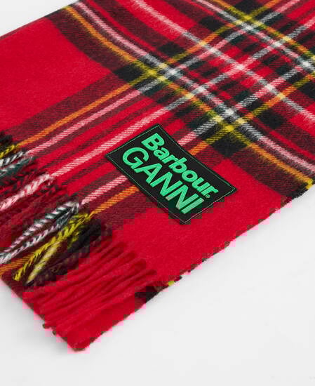 Barbour x GANNI Tartan Scarf Royal Stewart Tartan