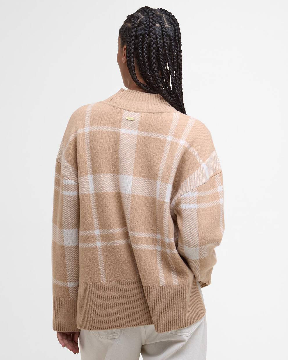 Harriet Tartan High-Neck Jumper