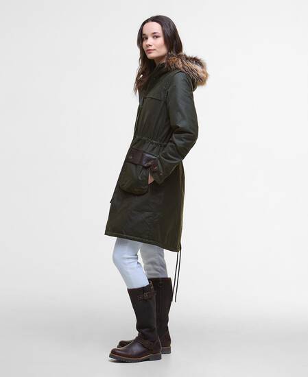Durham City Waxed Parka Fern