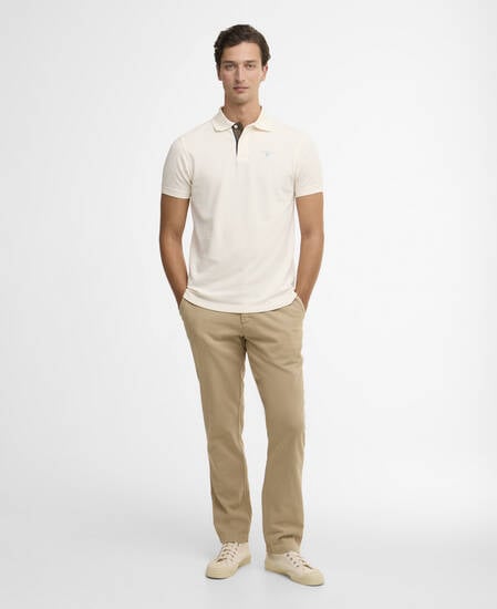 Hose Tailored aus Leinen-Mix Washed Stone