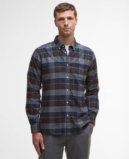 Valley Tailored Long-Sleeved Shirt Dark Oak