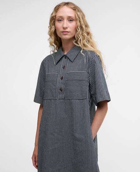 Sonia Striped Mini Dress Navy/Salt Stripe