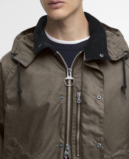 Barbour for Margaret Howell Transport Waxed Jacket Kelp