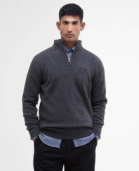 Essential Half-Zip Jumper Charcoal