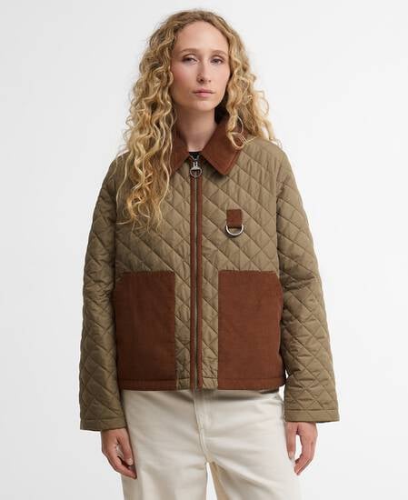 Aylesby Quilted Jacket Dusky Green