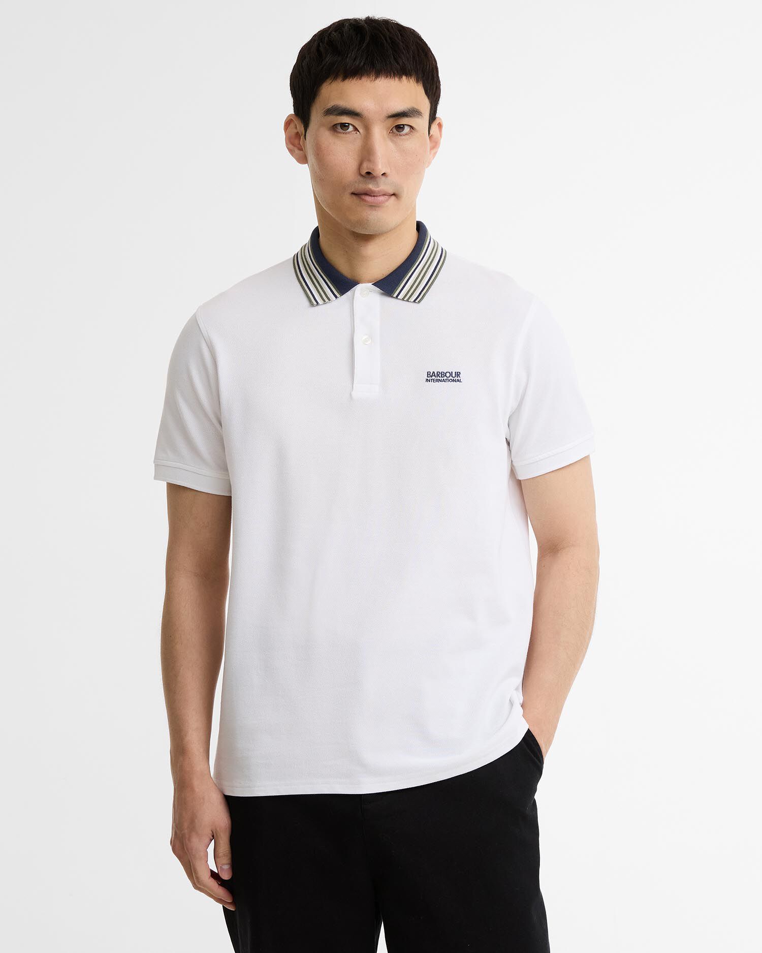Poloshirt Neville Tipped White
