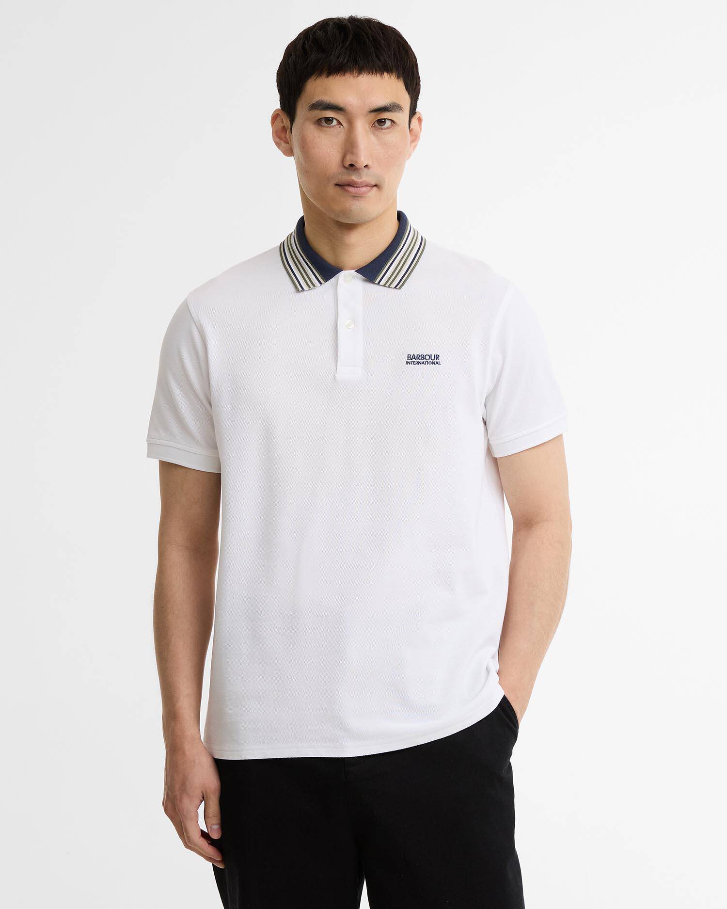 Poloshirt Neville Tipped White image number 0