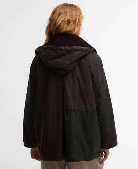 Montgomery cerato con dettagli in tartan Barbour x GANNI Classic Tartan/Fern