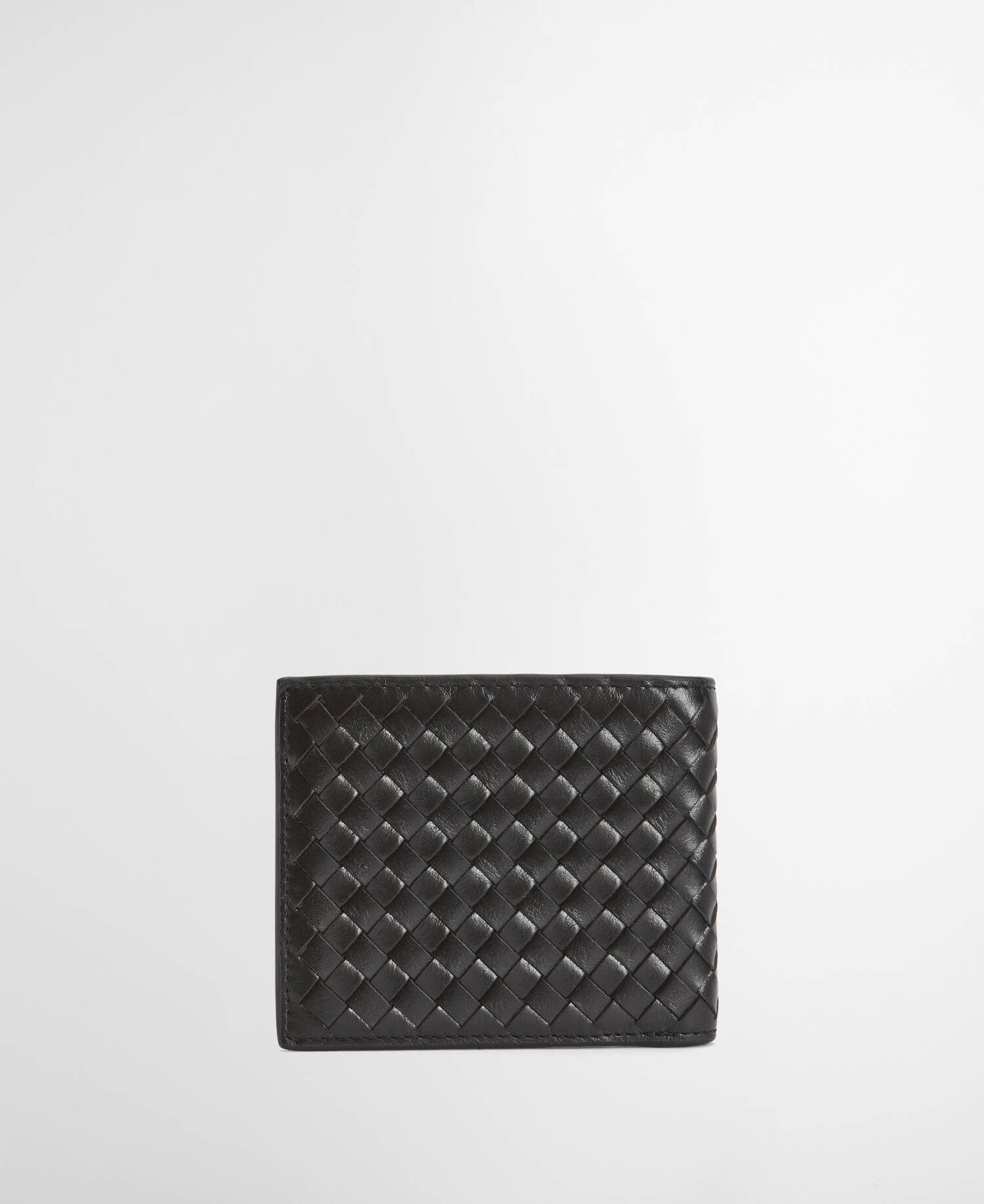 Farne Woven Leather Wallet Black image number 1