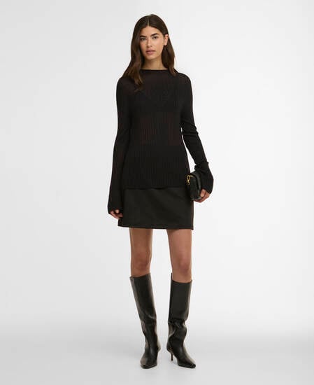 Ozara Ribbed Jumper Black