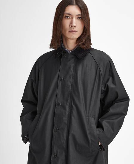 Modified Exmoor Waxed Coat Classic Black